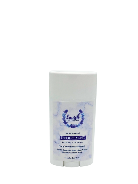 100% Natural Deodorant (Jasmine + Vanilla) 2.25 oz.