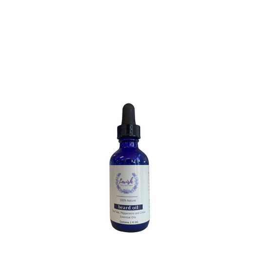 Lavish Wellness Shop 100% Natural Citrus Mint Beard Oil 2 oz.
