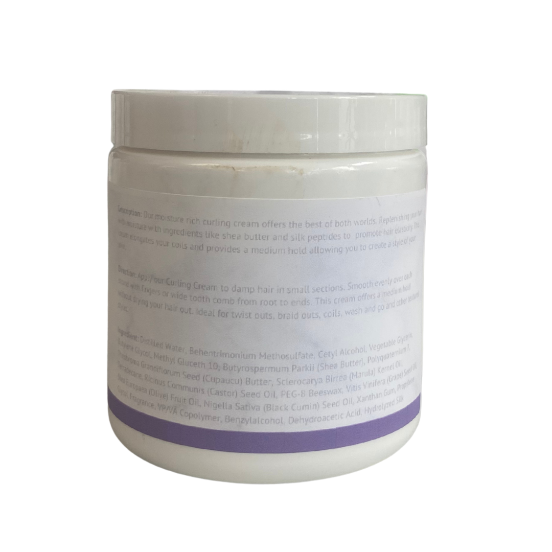 Organic Curling Cream with Silk Peptides 8 oz.