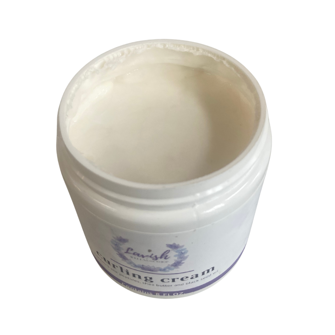 Organic Curling Cream with Silk Peptides 8 oz.