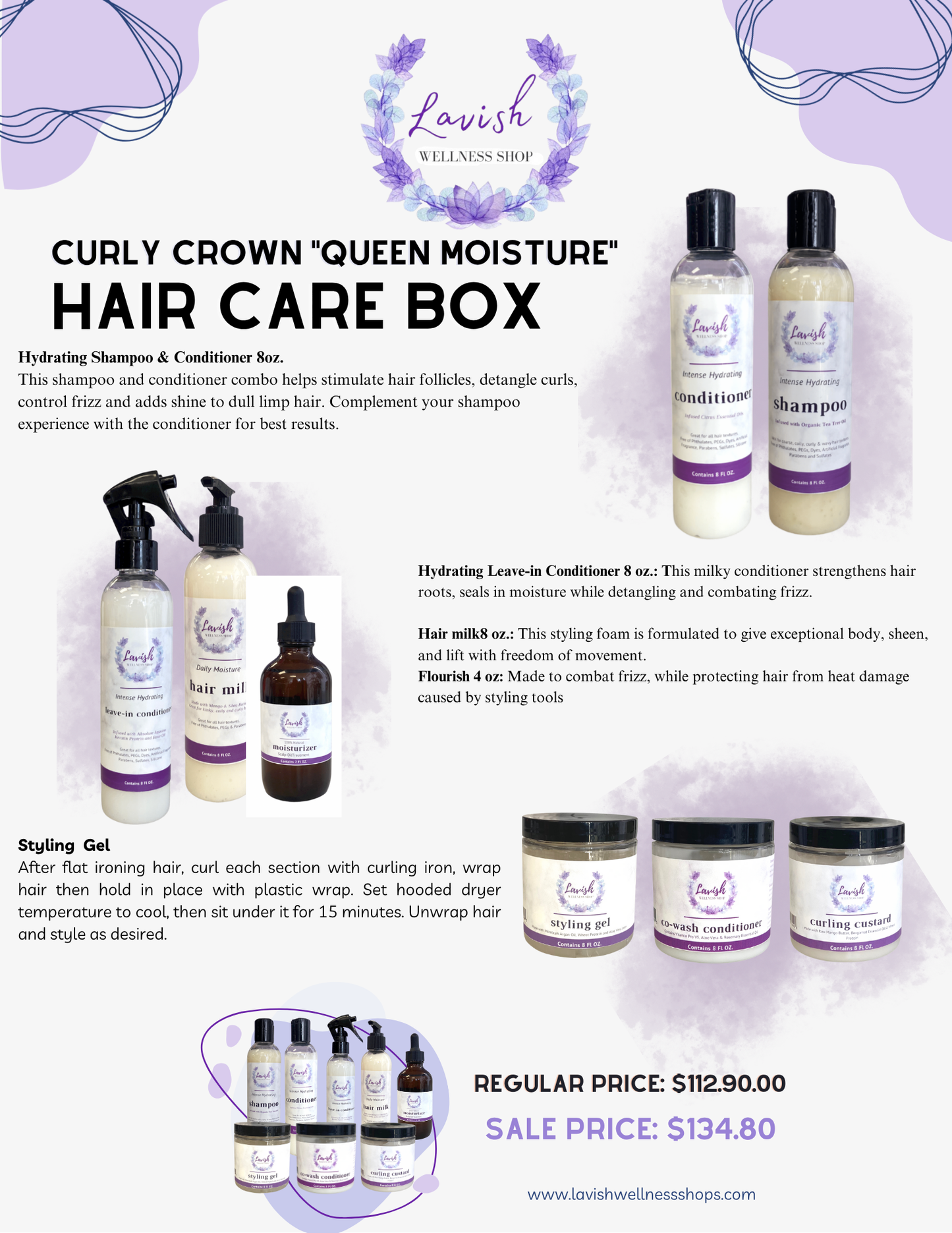 Curly Crown "Queen Moisture" Hair Care Box