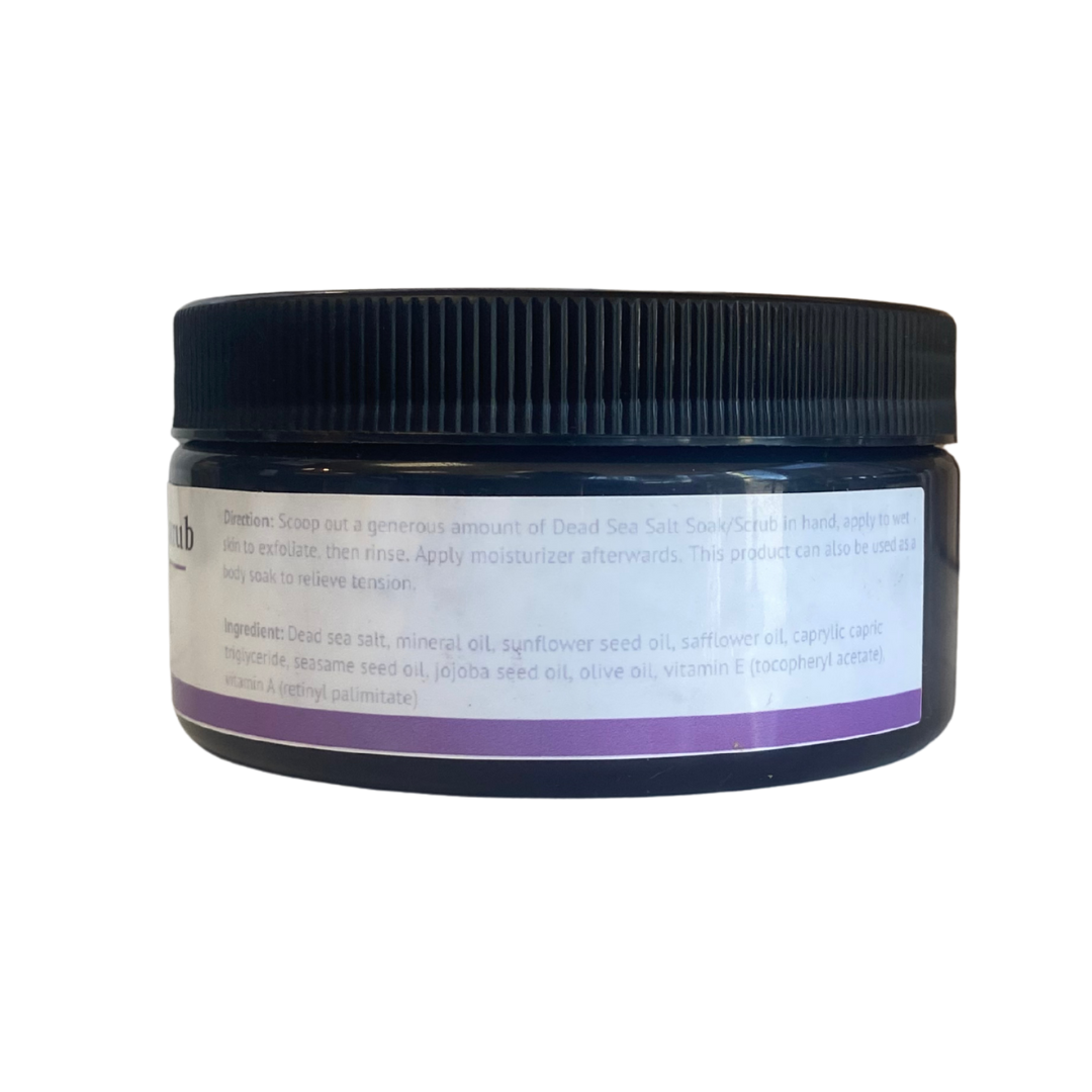 Lavender + Lemon Dead Sea Salt Scrub 8 oz.