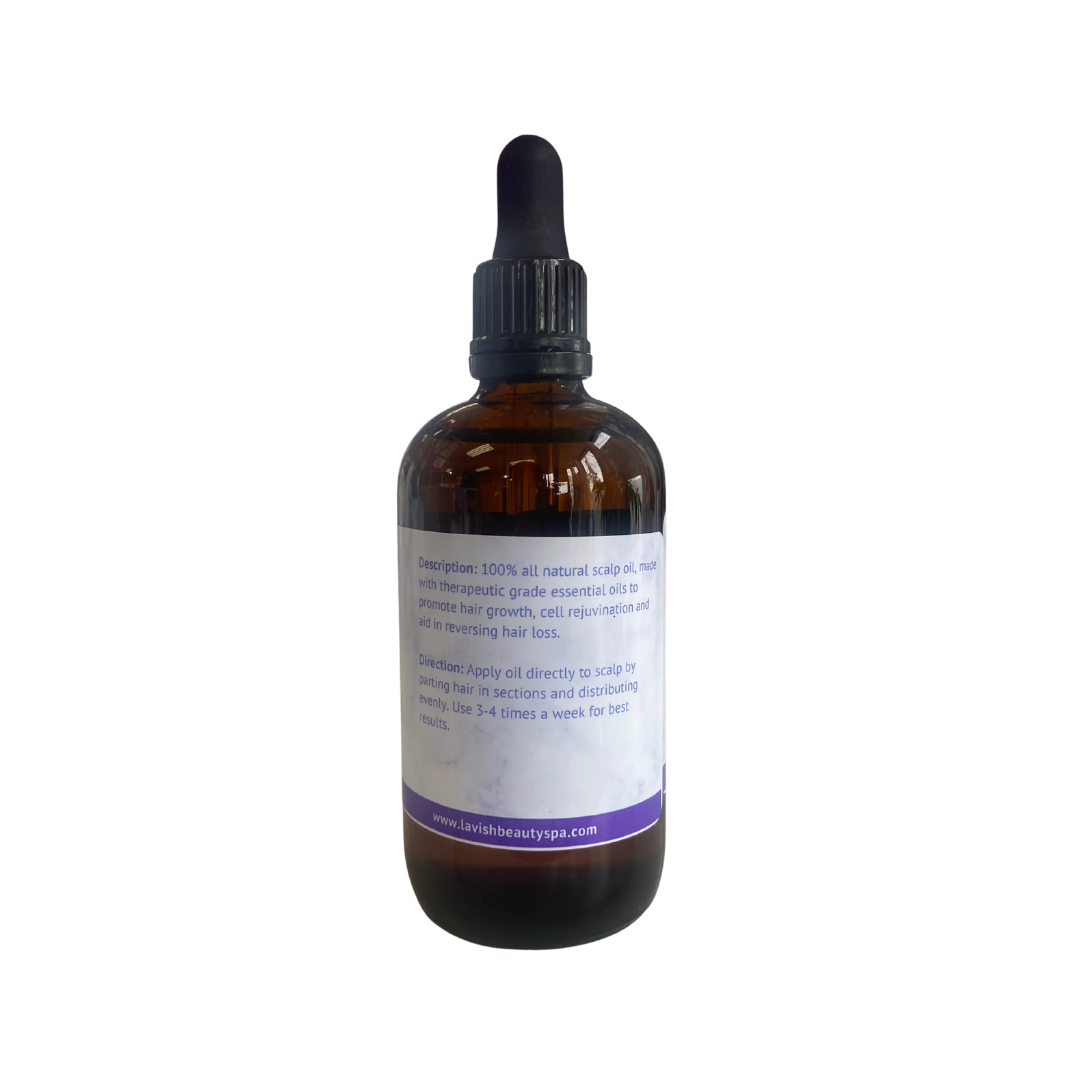 100% Natural Flourish Scalp Growth Oil with Chebe Powder 4 oz.