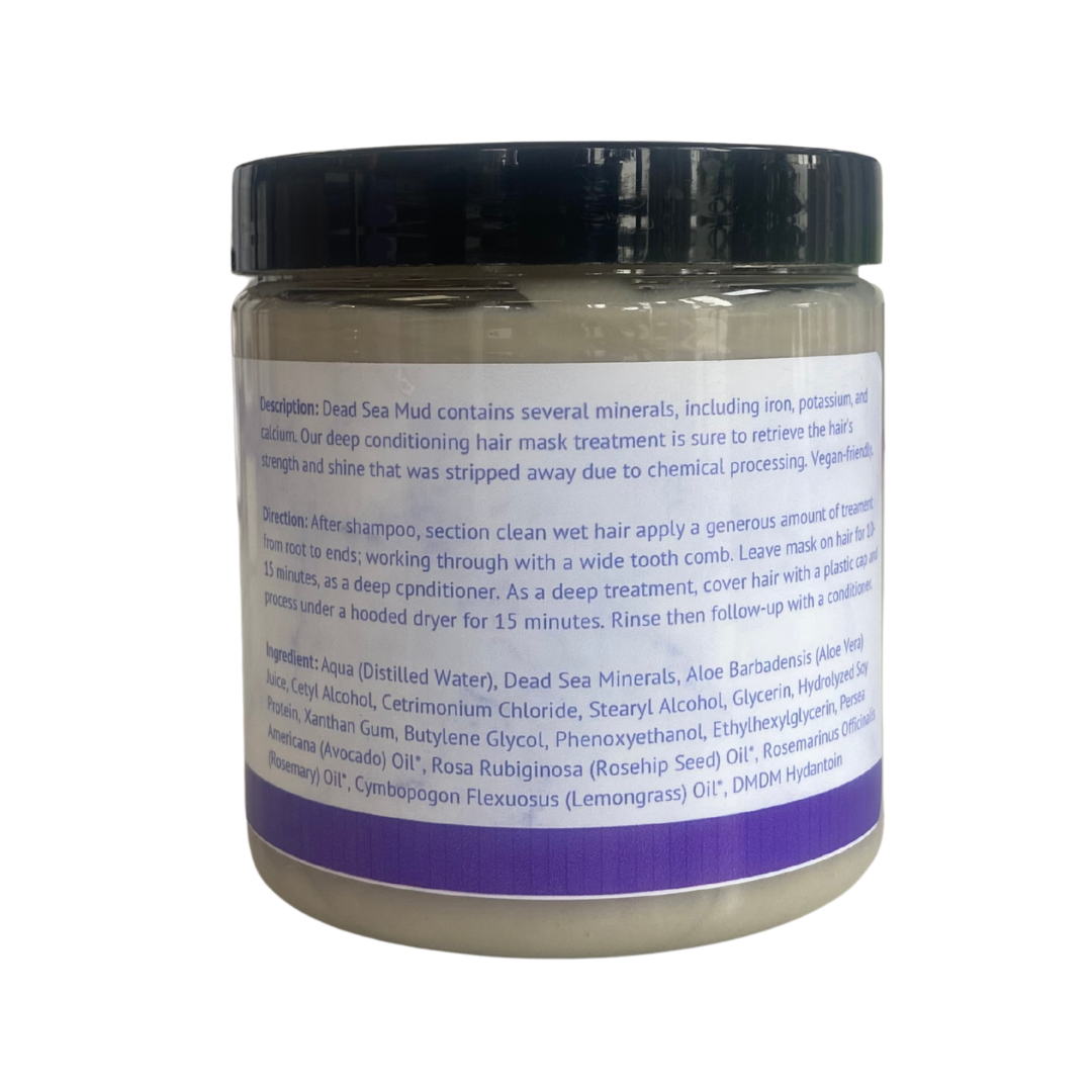Organic Dead Sea Mineral Hair Mask 8 oz.