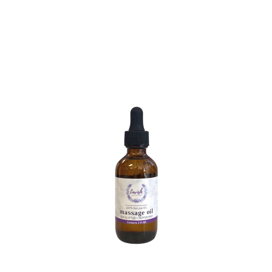 Lavish Wellness Shop Massage & Body Oil (Eucalyptus + Peppermint) 2 oz.