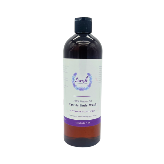 Lavish Wellness Shop Peppermint & Eucalyptus Castile Body Wash 16 oz