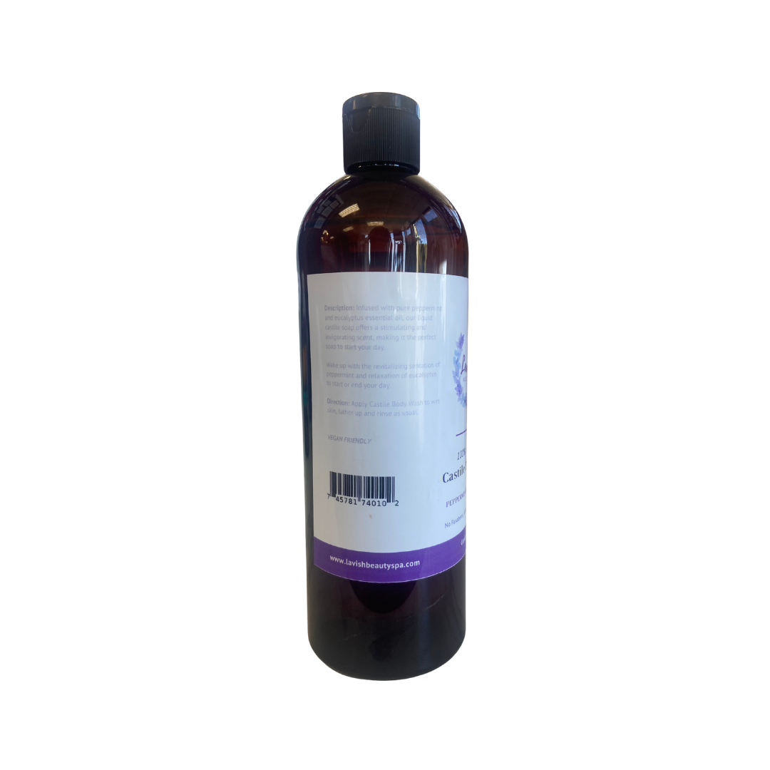 Peppermint & Eucalyptus Castile Body Wash 16 oz.