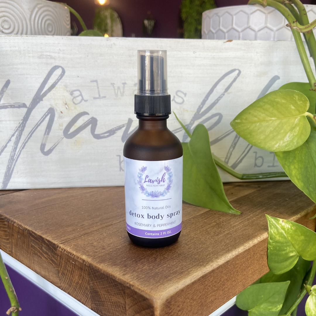 Lavish Wellness Shop Rosemary + Peppermint Detox Body Spray 2 oz.
