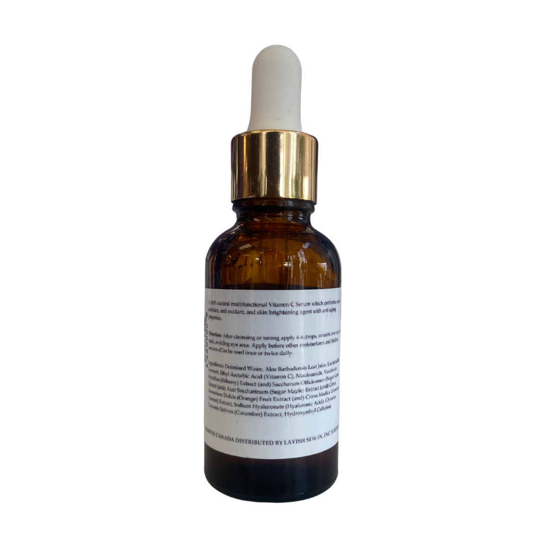 All Natural Vitamin C Brightening Face Serum with Hyaluronic Acid 1 oz.