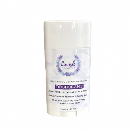 100% Natural Deodorant (Lavender & Rosemary) with Activated Charcoal 2.25 oz.