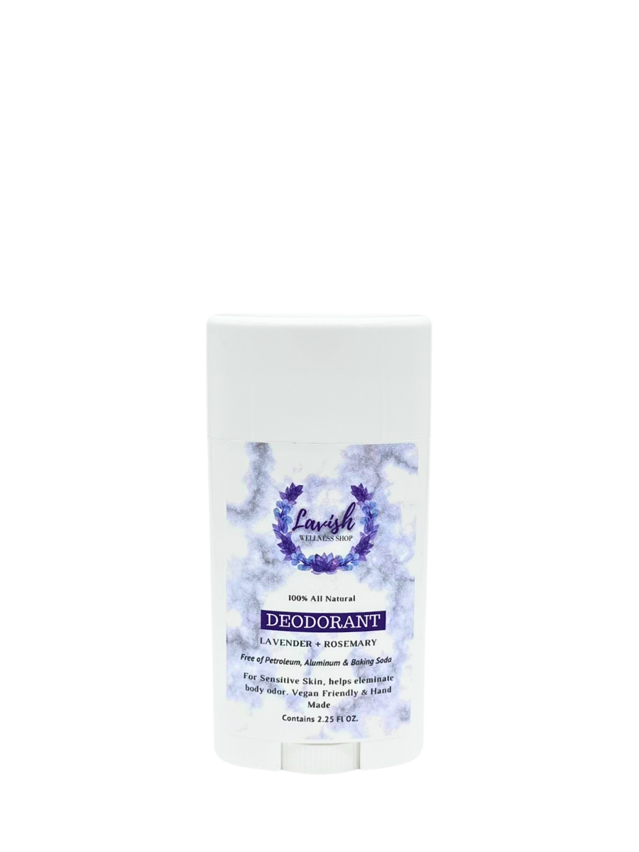 100% Natural Deodorant (Lavender & Rosemary) with Activated Charcoal 2.25 oz.