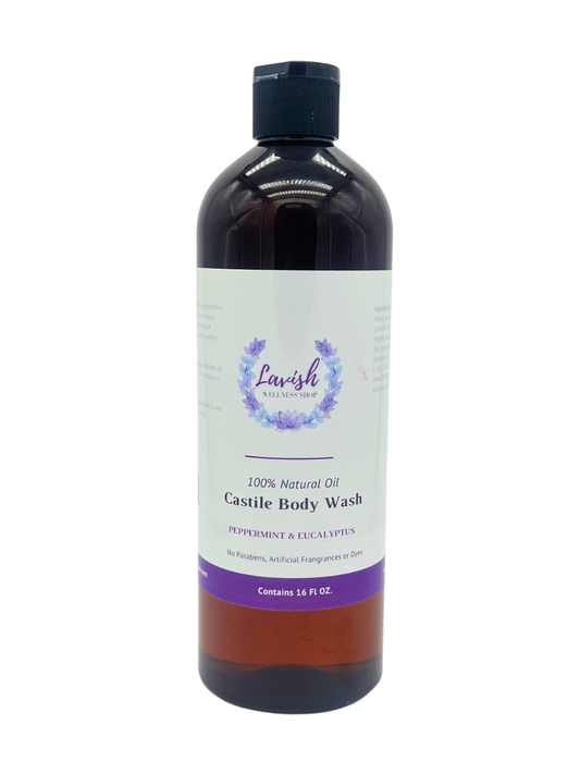 Peppermint & Eucalyptus Castile Body Wash 16 oz.