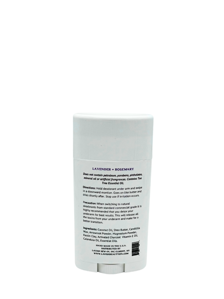 100% Natural Deodorant (Lavender & Rosemary) with Activated Charcoal 2.25 oz.
