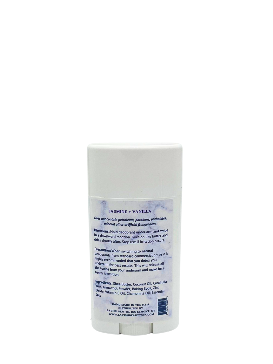 100% Natural Deodorant (Jasmine + Vanilla) 2.25 oz.