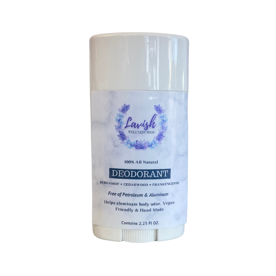 Natural Deodorant (Bergamot + Cedarwood + Frankincense) 2.25 oz.