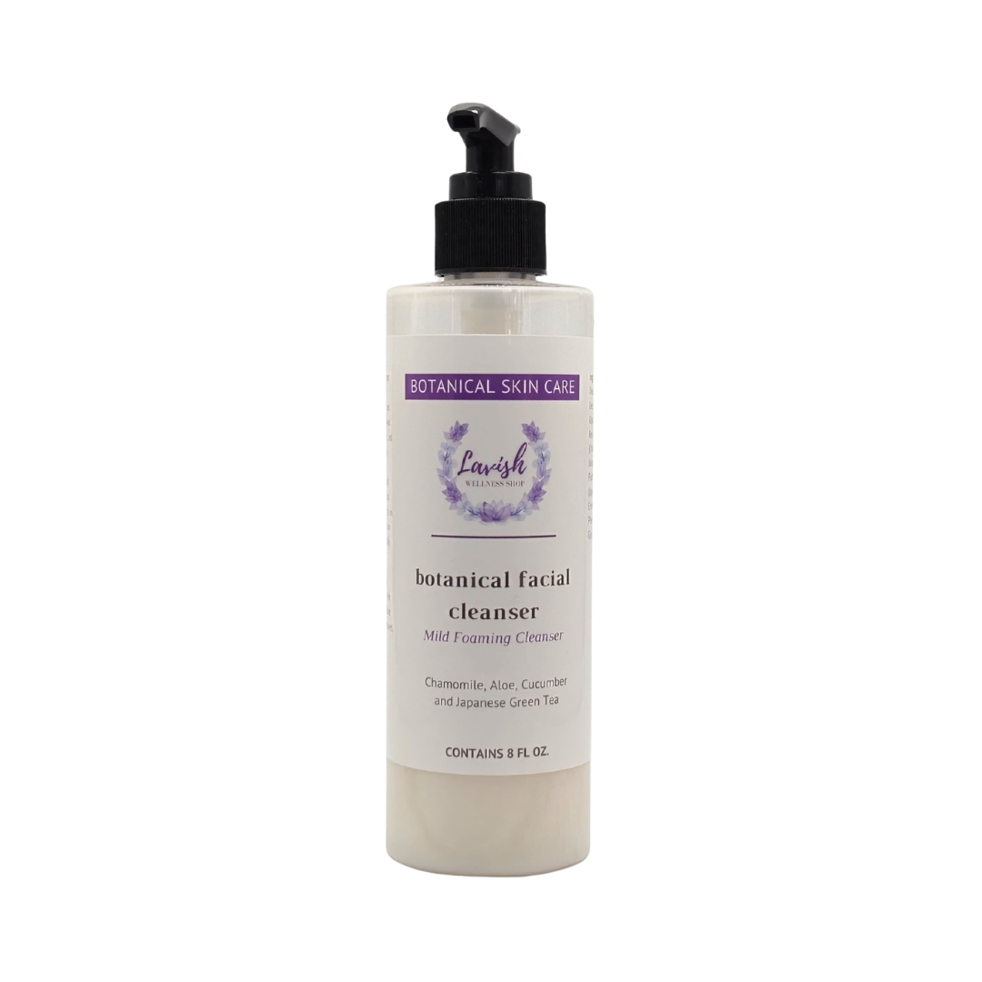 Lavish Wellness Shop Aloe Vera & Cucumber Botanical Facial Cream Cleanser 8 oz.