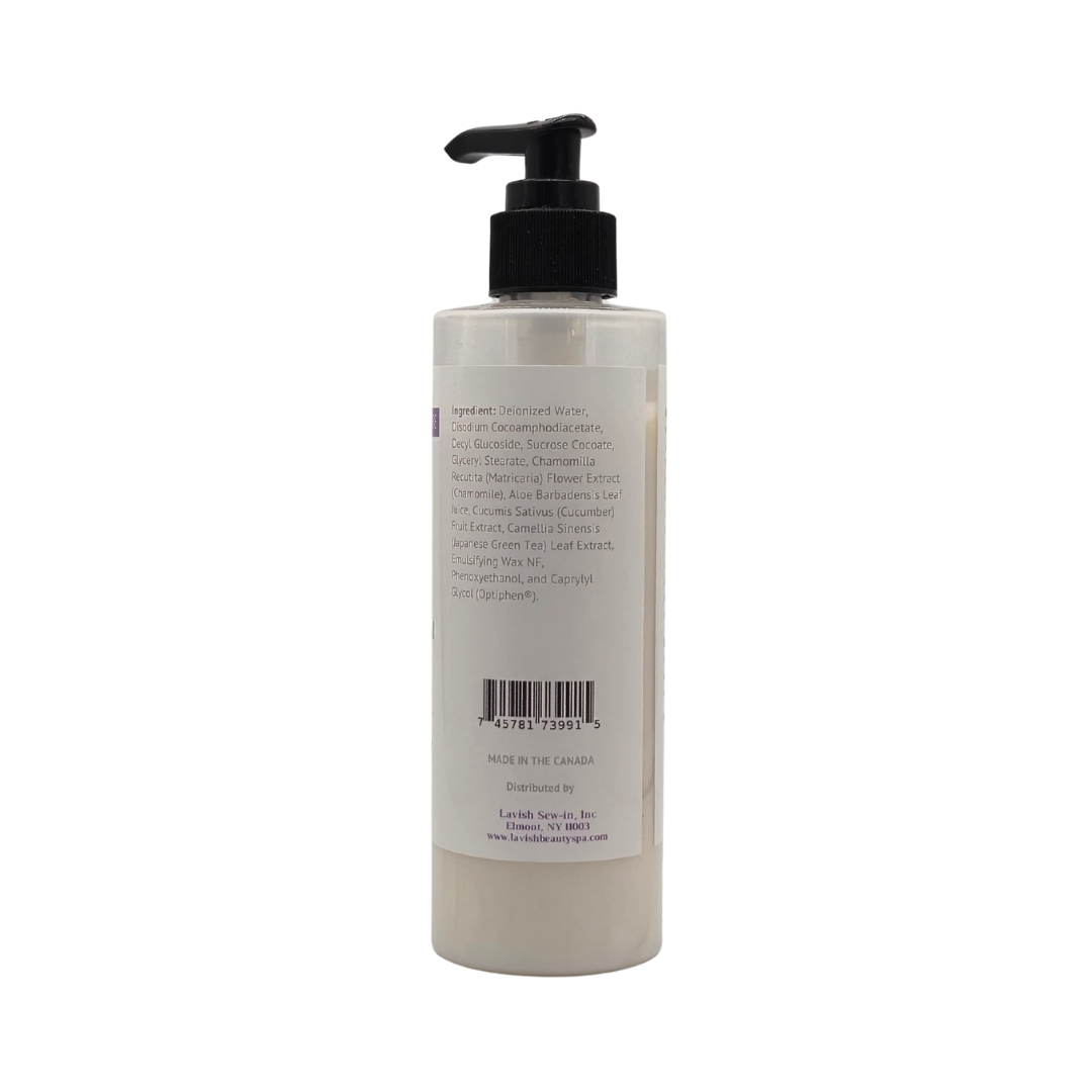 Lavish Wellness Shop Aloe Vera & Cucumber Botanical Facial Cream Cleanser 8 oz.