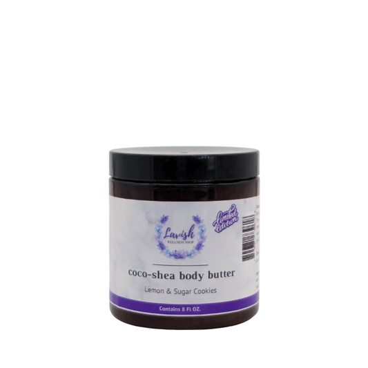 Lavish Wellness Shop Coco-Shea Hair & Body Butter (Lemon + Sugar) 8 Fl OZ.