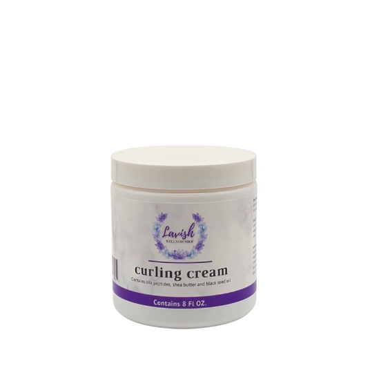 Lavish Wellness Shop Curling Cream with Silk Peptides 8 oz