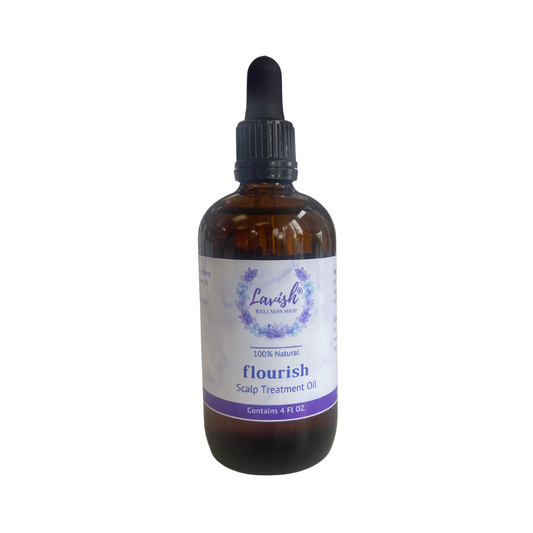 100% Natural Flourish Scalp Growth Oil with Chebe Powder 4 oz.