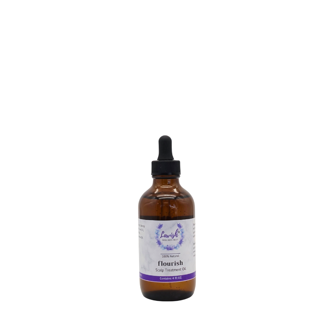 Lavish Wellness Shop Flourish Scalp Growth Oil with Chebe Powder 4 oz