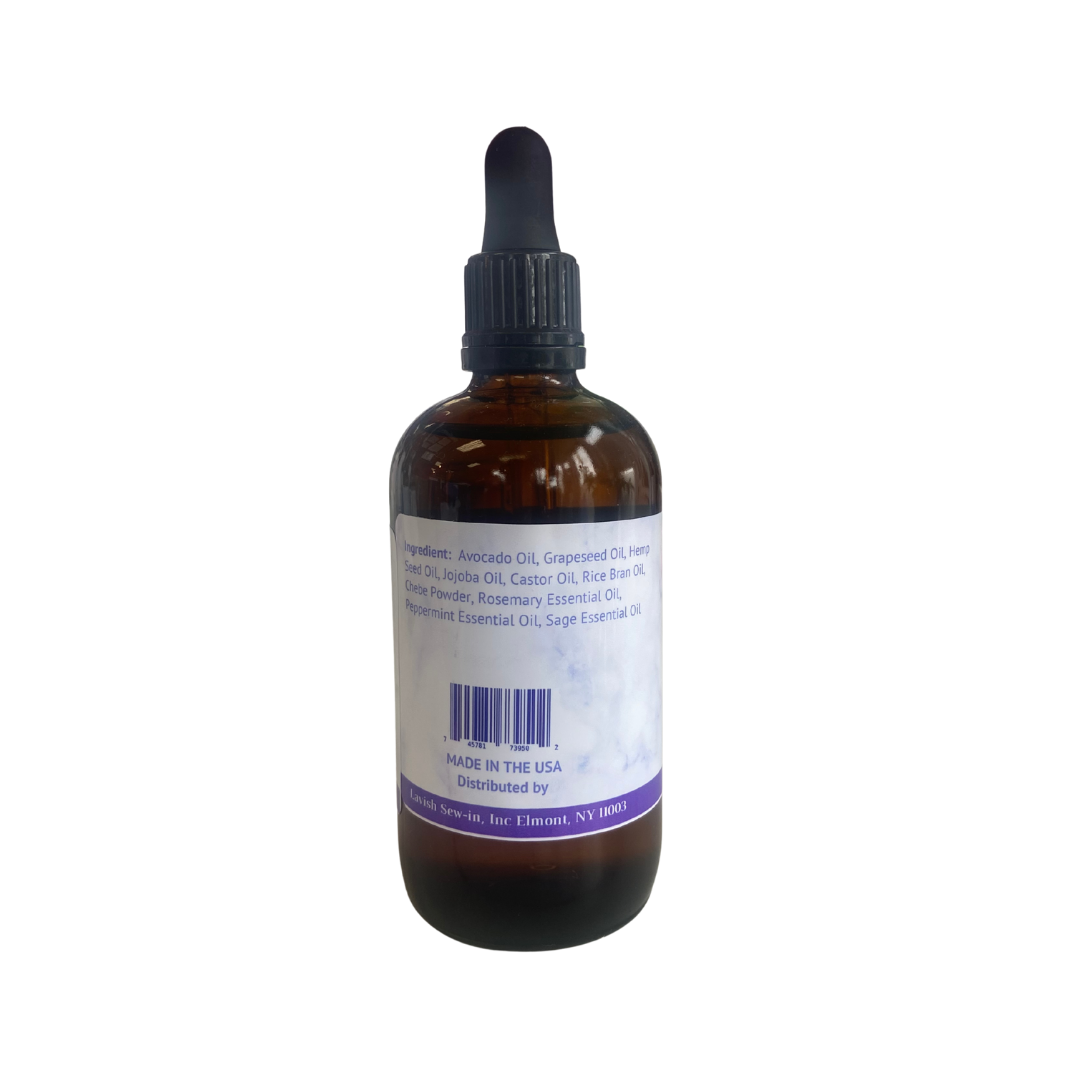 100% Natural Flourish Scalp Growth Oil with Chebe Powder 4 oz.