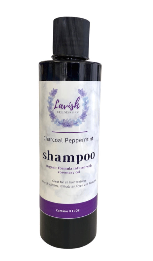 Organic Charcoal & Peppermint Shampoo 8 oz