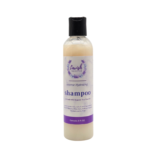 Lavish Wellness Shop Peppermint & Tea Tree Intense Hydrating Shampoo 8 Fl OZ