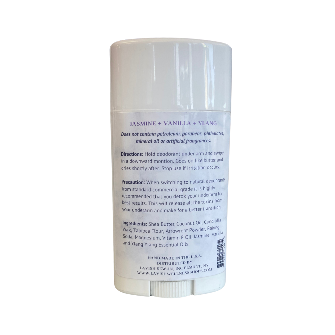 100% Natural Deodorant (Jasmine + Vanilla) 2.25 oz.
