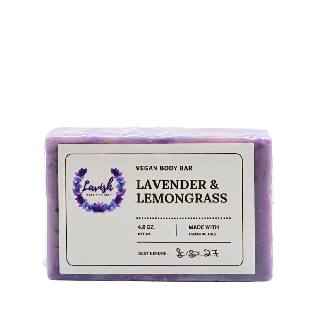 Lavish Wellness Shop Lavender + Lemongrass Vegan Body Bar 4.8 oz.