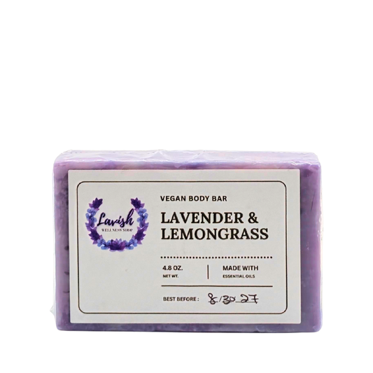Lavish Wellness Shop Lavender + Lemongrass Vegan Body Bar 4.8 oz.