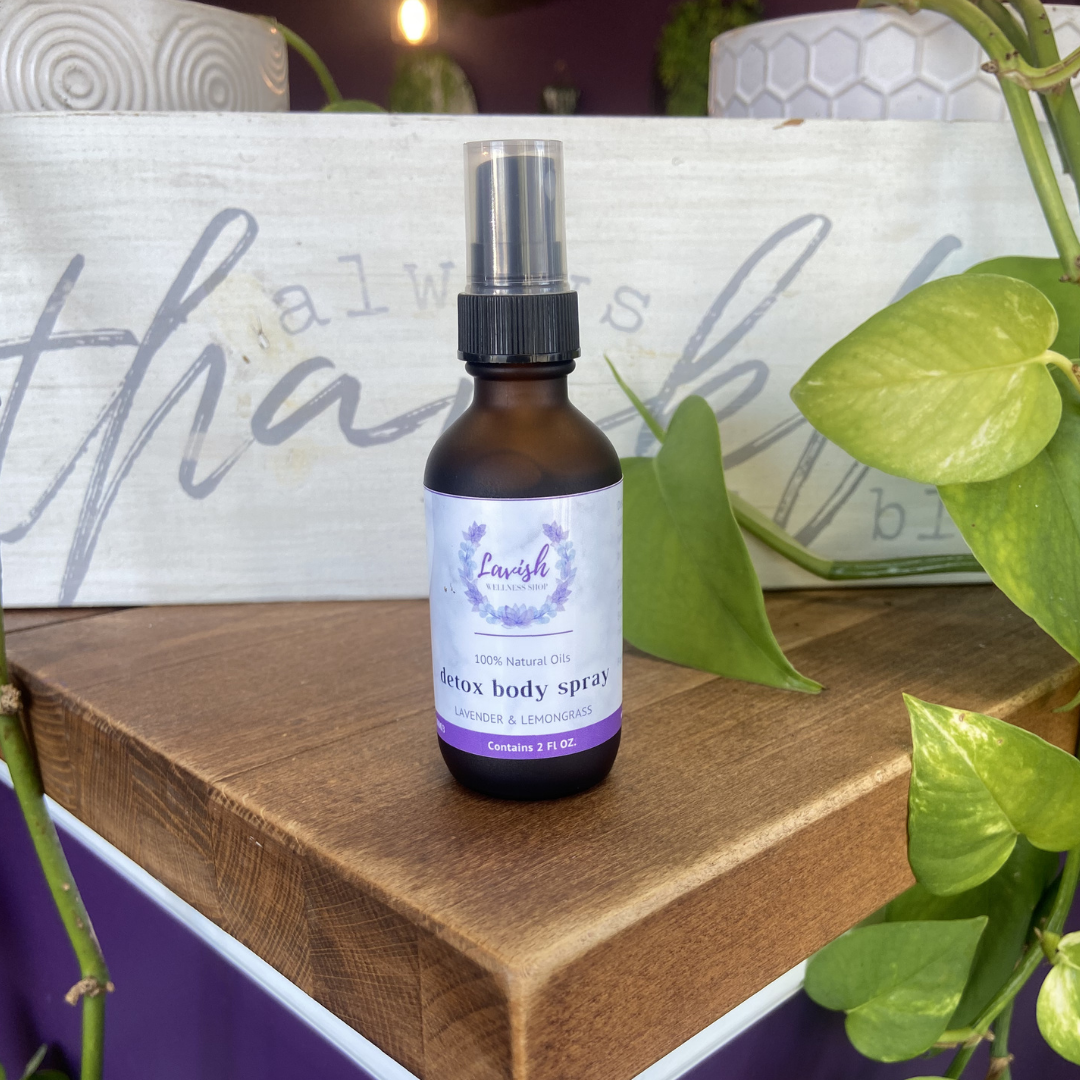 Lavish Wellness Shop Lavender & Lemongrass Detox Body Spray 2 oz.
