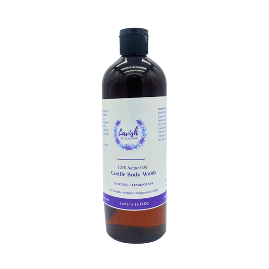 Lavish Wellness Shop Lavender & Lemongrass Castile Body Wash 16 oz