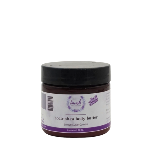 Lavish Wellness Shop Coco-Shea Hair & Body Butter (Lemon + Sugar) 2 Fl OZ.