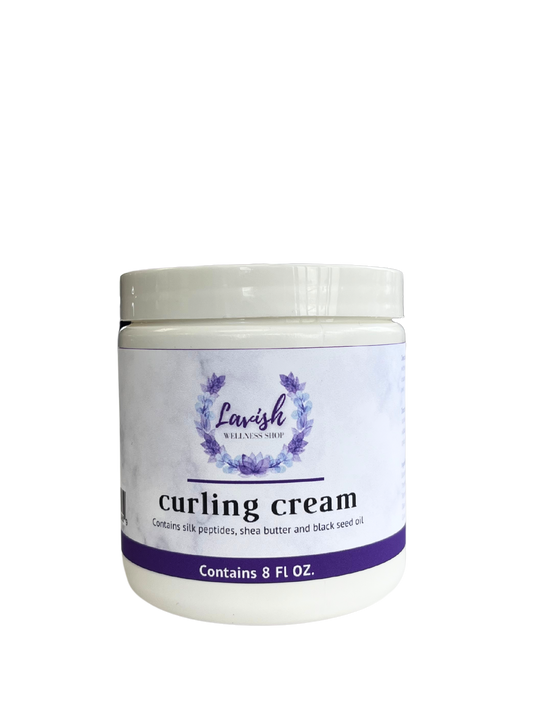 Organic Curling Cream with Silk Peptides 8 oz.