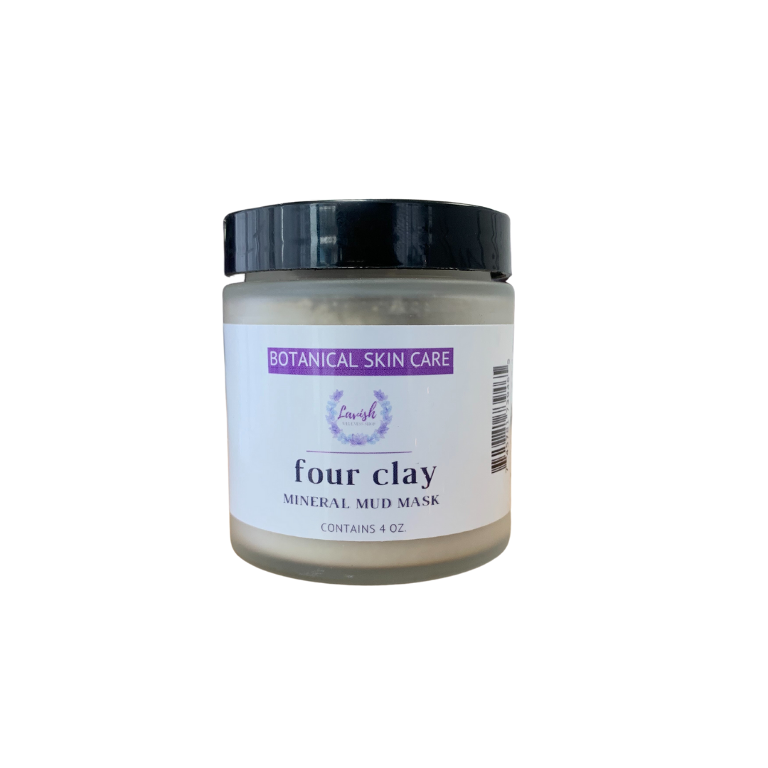 100% Natural Four Clay Mineral Face Mask 4 oz.