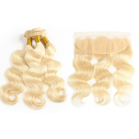 15% Off Frontal + Bundle Deal - Peruvian Body Wave Blonde Hair
